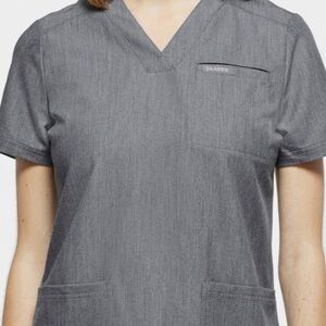 Jaanuu Women's Gray Scrub Top